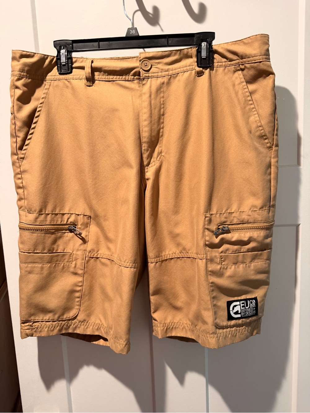 Tan Cargo Swim Shorts -